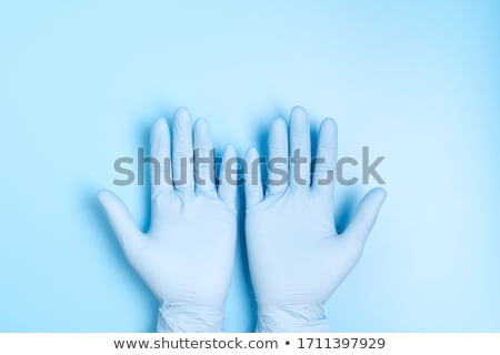 Stok fotoğraf: Male Hand In Latex Glove