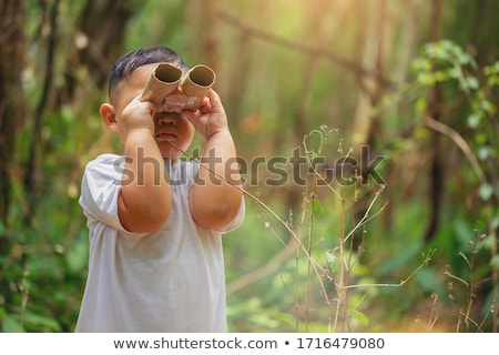 Stock photo: Boy With Binoculars