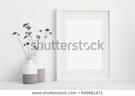 Сток-фото: White Blank Frame In Modern Gallery