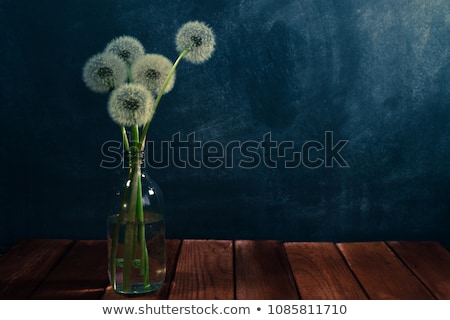 ストックフォト: Wooden Abstract Background With Flowers Of Dandelion