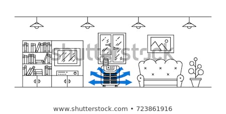 Stock foto: Portable Air Conditioner Fan Cool Device Vector