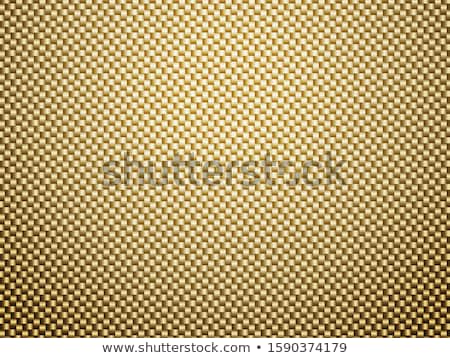 Zdjęcia stock: Vector Golden Carbon Fiber Volume Background Abstract Decoration Cloth Material Wallpaper