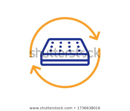 Stockfoto: Mattress Two Side Arrow Icon Outline Illustration