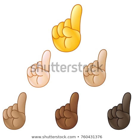 3d People Pointing Up With Finger Foto stock © Yayayoyo