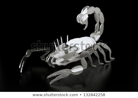 ストックフォト: Metal Sheet Scorpion Made By Laser Cutting