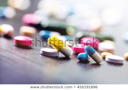 Foto d'archivio: Close Up Of Different Drugs On Table