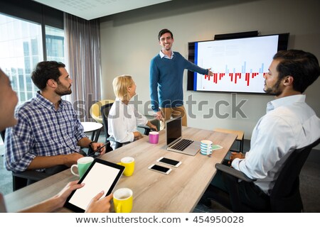 Stock fotó: Refresh Marketing On Laptop In Meeting Room