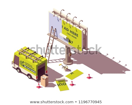 Vector Isometric Billboard Advertising Applying Zdjęcia stock © tele52