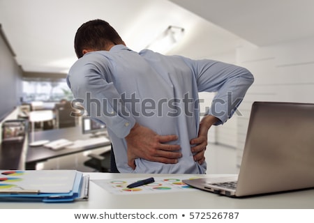 Foto stock: Man Suffering From Back Pain