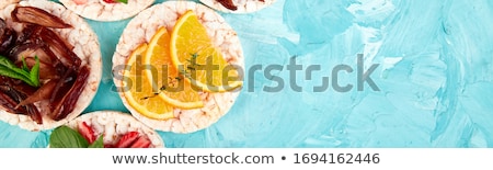 Stock foto: Easy Breakfast Concept Rice Crisp Bread Healthy Snack