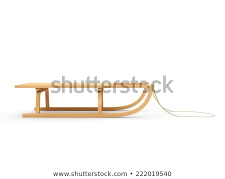 Stock photo: Wooden Metal Sledge 3d