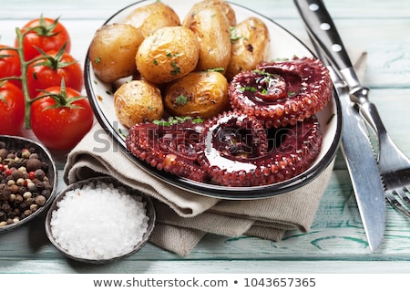Foto stock: Grilled Octopus With Small Potatoes
