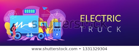 Stock photo: Electric Trucks Concept Banner Header