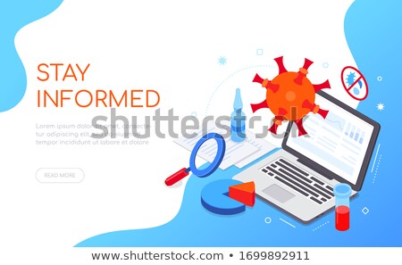 Foto stock: Stay Informed Advice - Colorful Isometric Web Banner