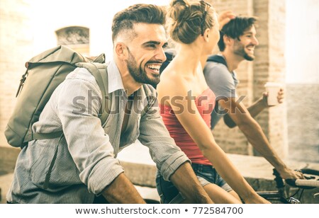 Stockfoto: Teenage Couple On Bike Ride