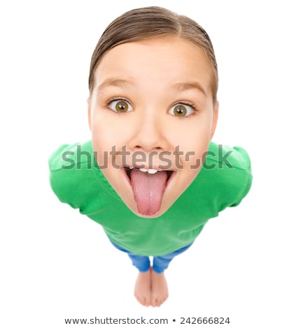 ストックフォト: Young Girl Sticking Out Her Tongue