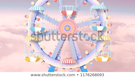 ストックフォト: Ferris Wheel Against Blue Sky