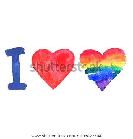 [[stock_photo]]: Heart Glass Buttons Gay Flag