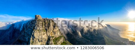 Stock fotó: Sunset Over The Table Mountain Cable Car Station