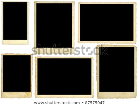 Stok fotoğraf: Set Of Old Photo Paper Texture Isolated On White Background