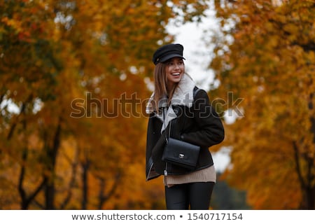 Foto stock: Cute Woman In Nature Scenery