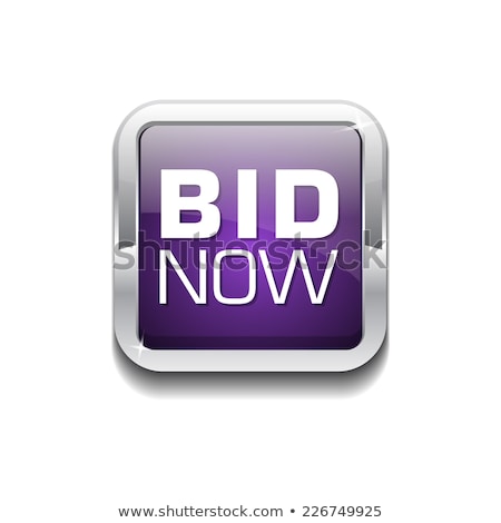 Stockfoto: Bid Now Purple Vector Icon Button
