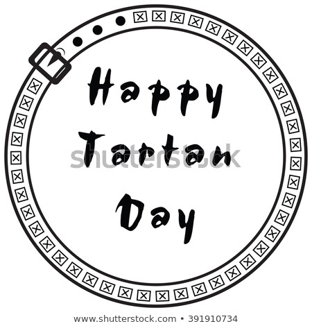 Stock foto: Symbolic Character Happy Tartan Day