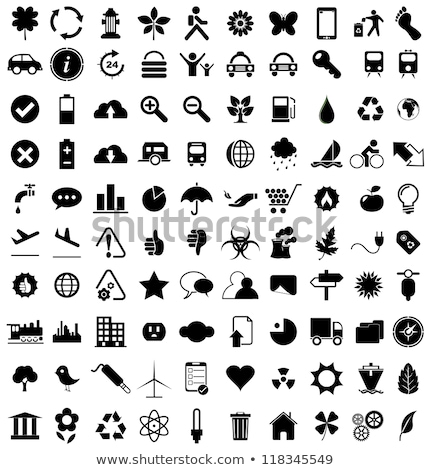 Foto stock: Recycling Simple Black Icon