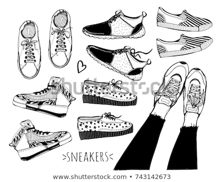Foto stock: Hand Drawn Sneakers