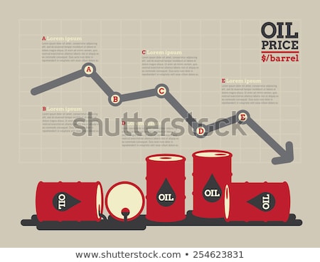 ストックフォト: Vector Crude Oil Price Financial Chart