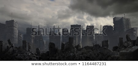 Stockfoto: War Zone City Building Ruins