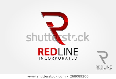 Сток-фото: Metal Red Lines Font Letter I 3d