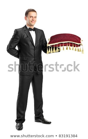 Stockfoto: Handsome Young Waiter Wearing Tuxedo