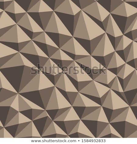 ストックフォト: Vector Seamless Geometric Polygonal Texture Distorted Biege Triangle Pattern