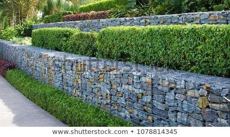 Сток-фото: Gabion Retaining Wall