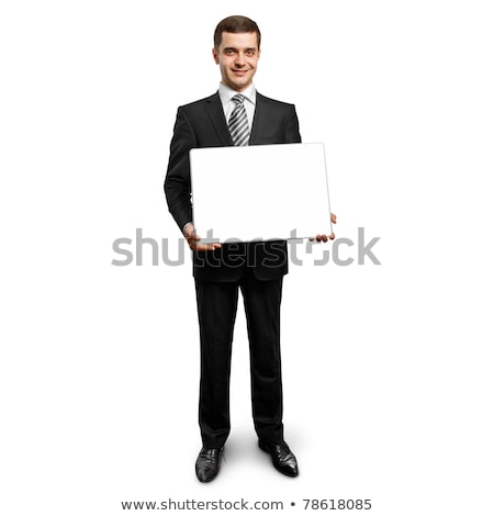 Male With Write Board In His Hands Stock foto © leedsn