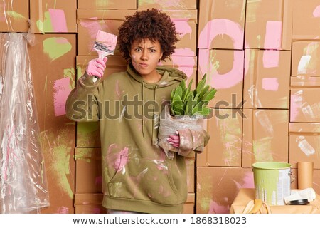 Stockfoto: A Angry Female Painter