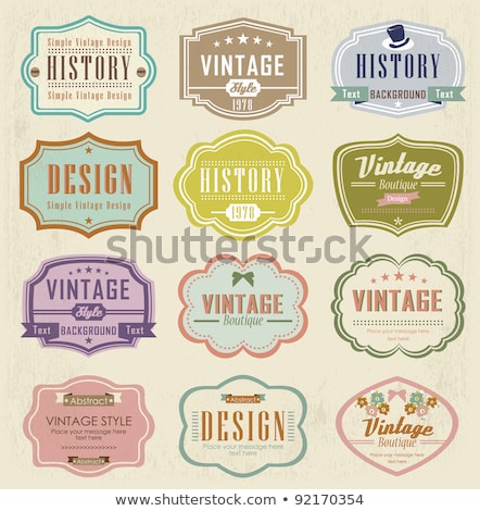 Stock fotó: Retro Vintage Labels