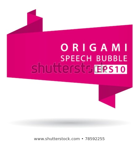 Abstract Origami Speech Bubble Vector Background Stock foto © Albachiaraa