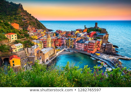 Сток-фото: The Medieval Castle In The Village Of Vernazza Cinque Terre It