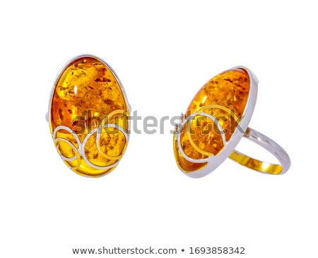 Foto stock: Amber Necklace With Ring