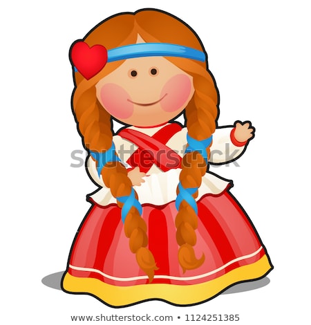 Russian Traditional Rag Doll With Tress Foto stock © lady-luck