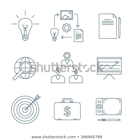 Magnifier Icon On White Background Foto stock © Trikona