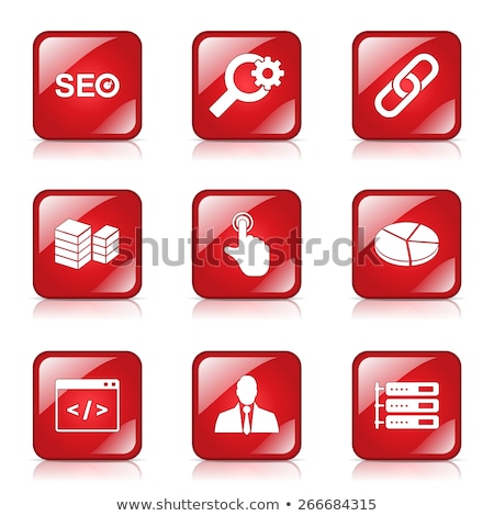 Stock photo: Seo Internet Sign Square Vector Red Icon Design Set 11