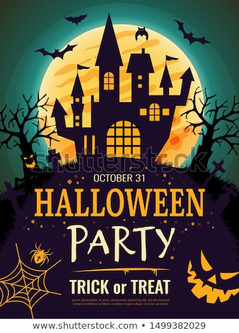 Zdjęcia stock: Halloween Night Event Flyer Party Template