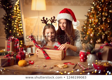 Foto stock: Little Scissors And Red Ribbon