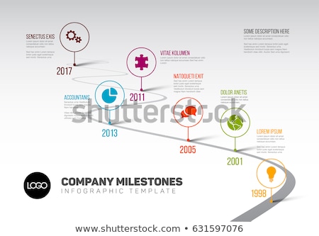 Сток-фото: Infographic Timeline Template With Pointers