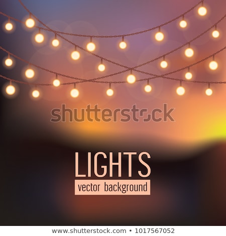 Stock foto: Row Of Light Bulbs And Glowing Led Bulb
