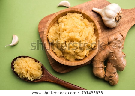 Stok fotoğraf: Close Up Of A Fresh Garlic Isolated Over Black