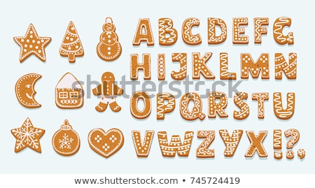 Foto stock: Christmas Alphabet Letter E